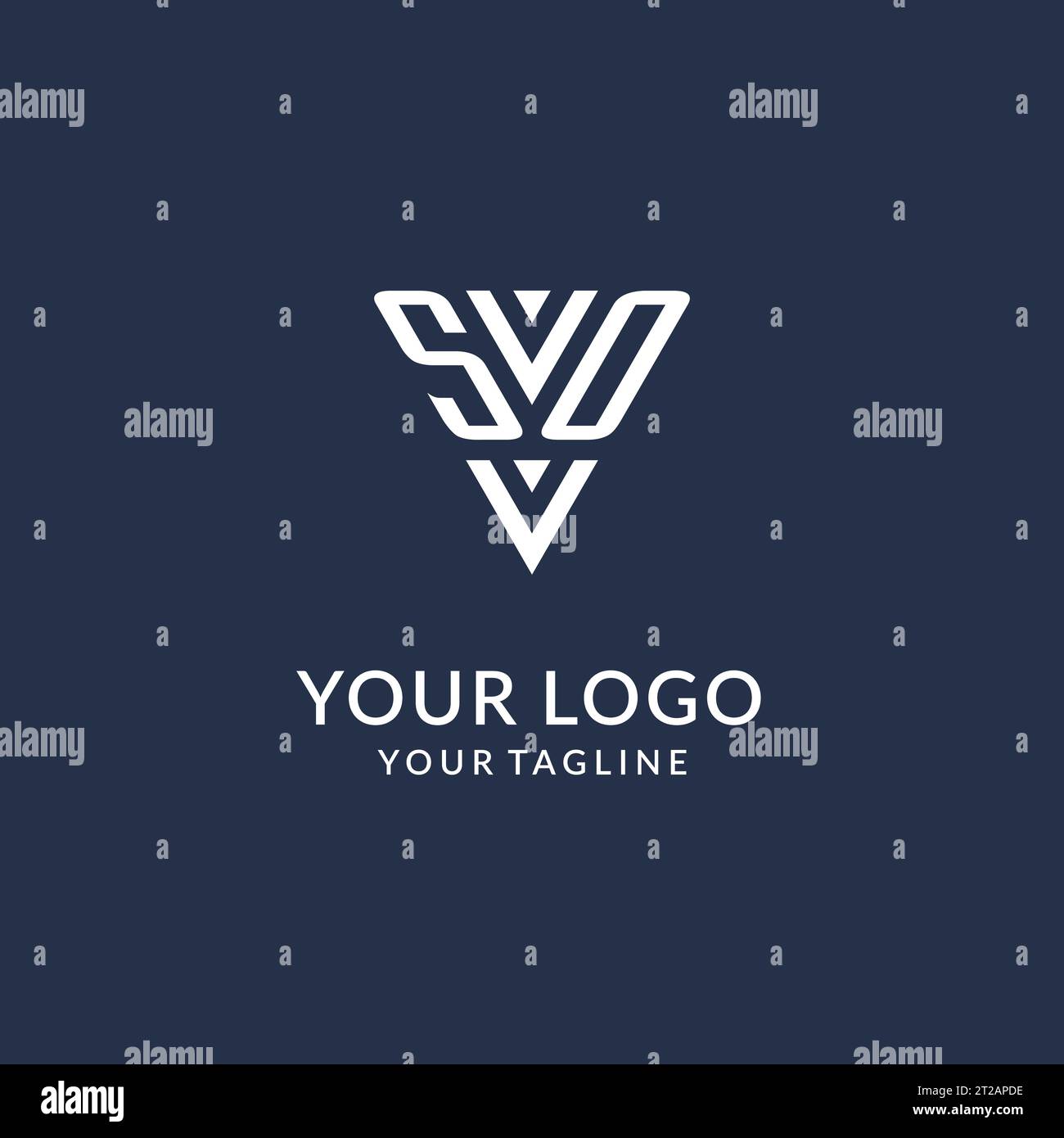 SO triangle monogram logo design ideas, creative initial letter logo with triangular shape logo vector Stock Vector