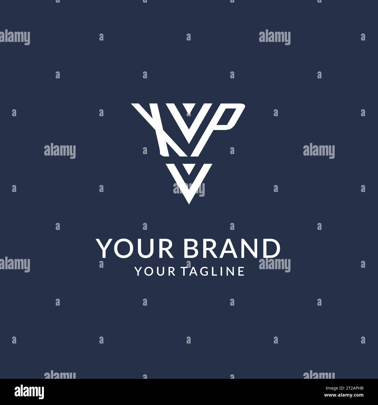 XP triangle monogram logo design ideas, creative initial letter logo with triangular shape logo vector Stock Vector