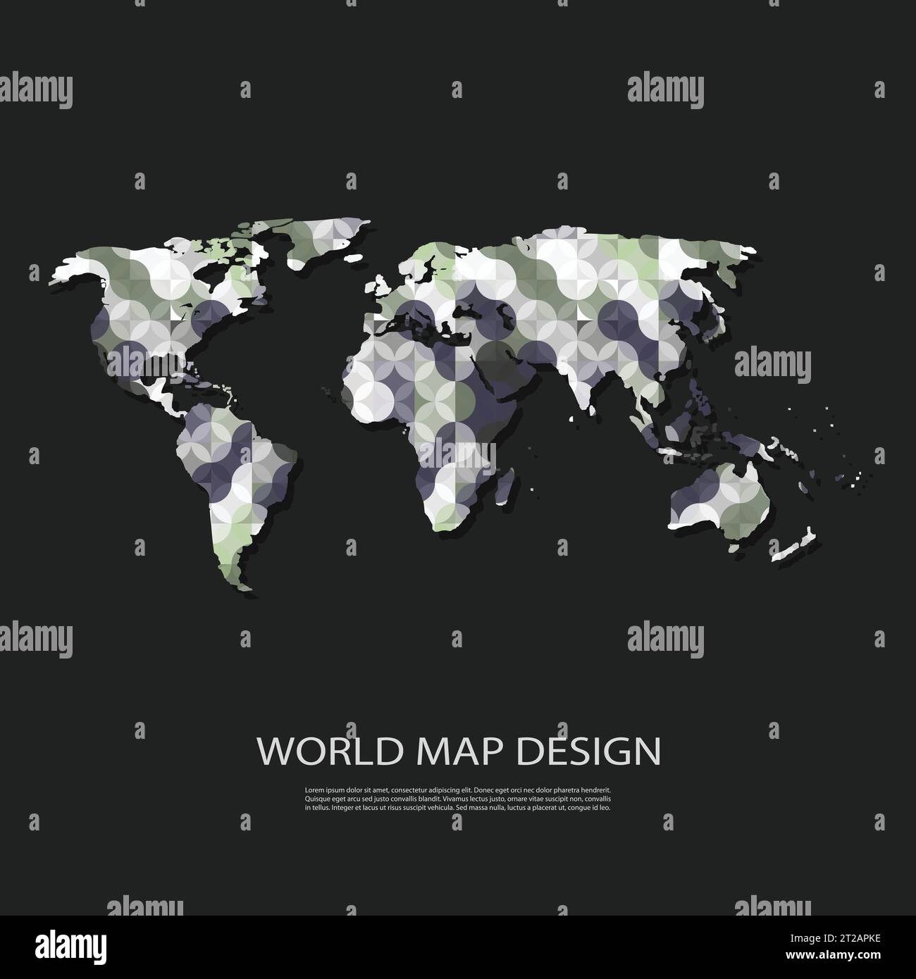 Abstract World Map Background Design in Editable Vector Format Stock ...