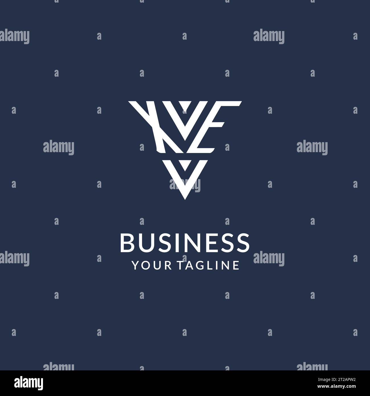 XE triangle monogram logo design ideas, creative initial letter logo with triangular shape logo vector Stock Vector