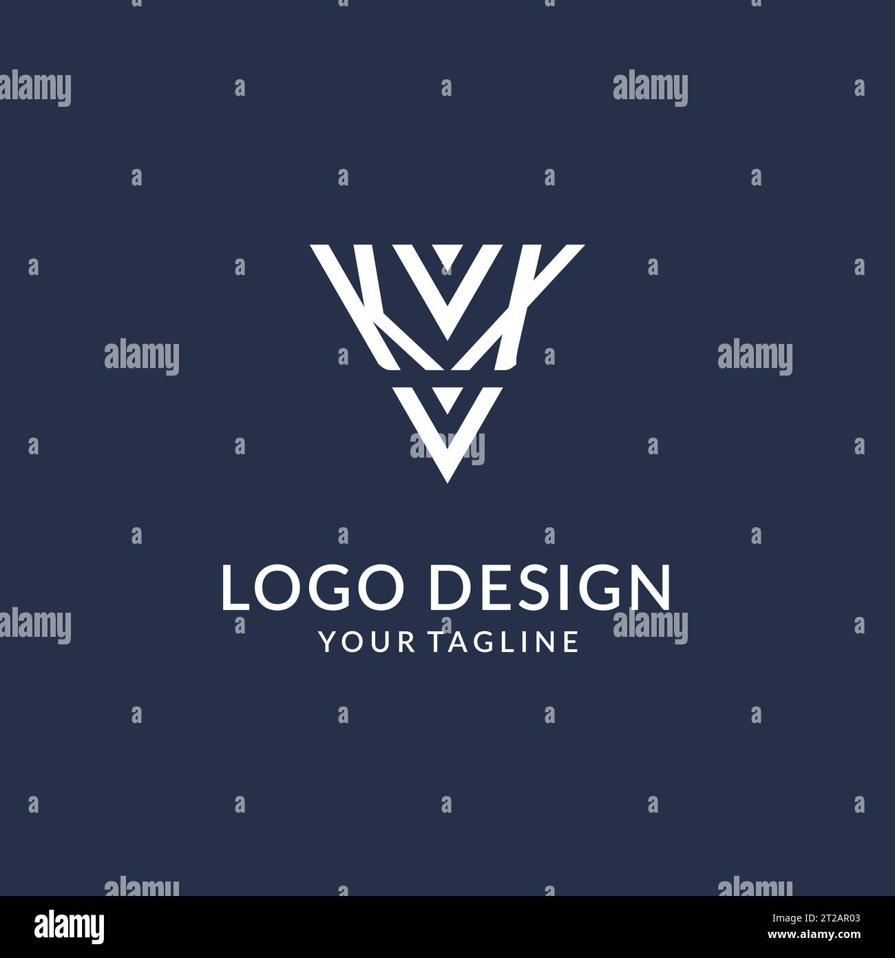 KX triangle monogram logo design ideas, creative initial letter logo with triangular shape logo vector Stock Vector
