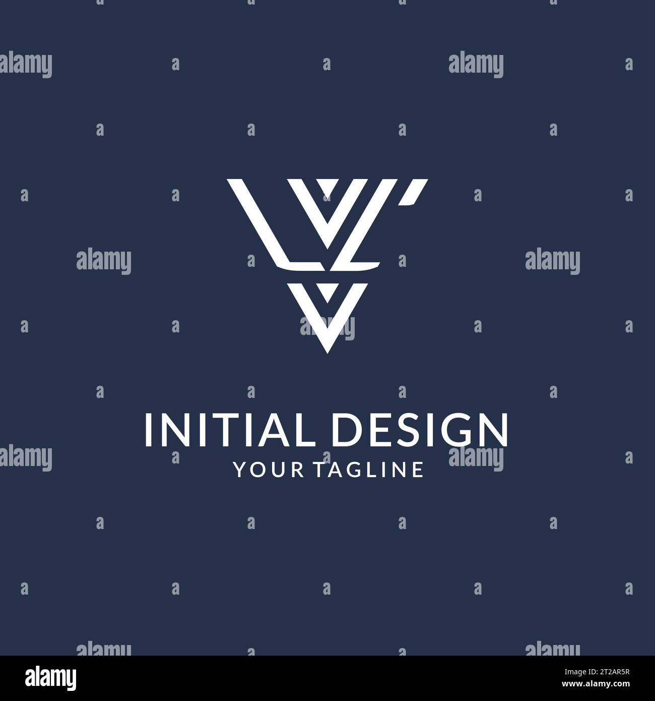 LL triangle monogram logo design ideas, creative initial letter logo with triangular shape logo vector Stock Vector