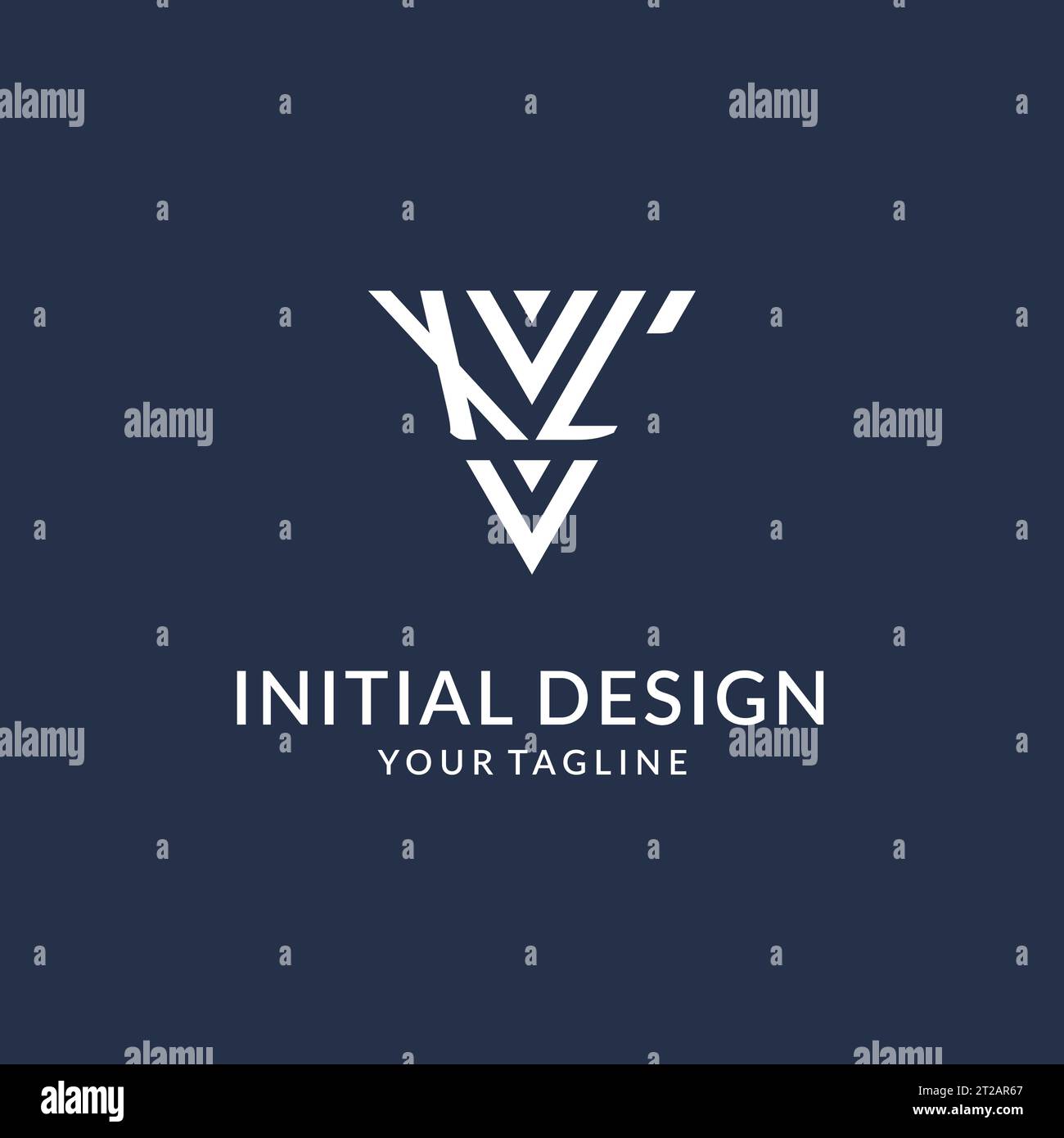 XL triangle monogram logo design ideas, creative initial letter logo with triangular shape logo vector Stock Vector