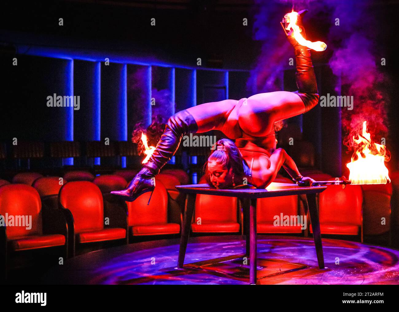 Sideshow Contortion London, UK. 18th Oct, 2023. Bella Diosa fire and contortion performer ...