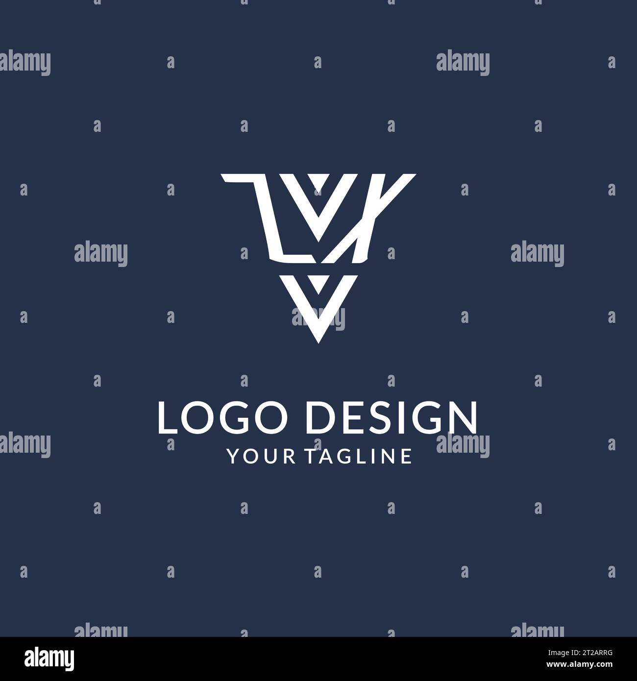 ZX triangle monogram logo design ideas, creative initial letter logo with triangular shape logo vector Stock Vector