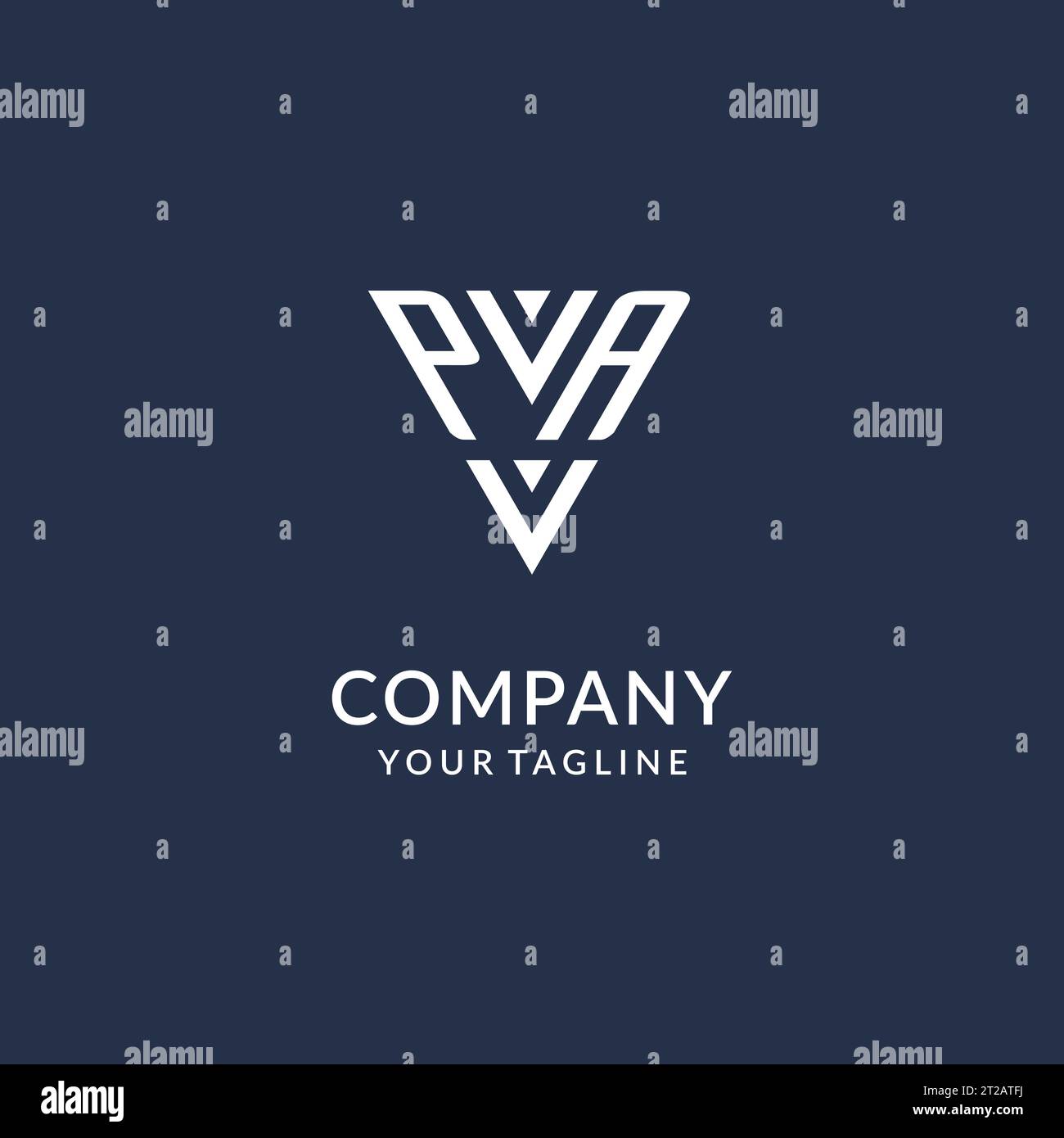 PA triangle monogram logo design ideas, creative initial letter logo with triangular shape logo vector Stock Vector