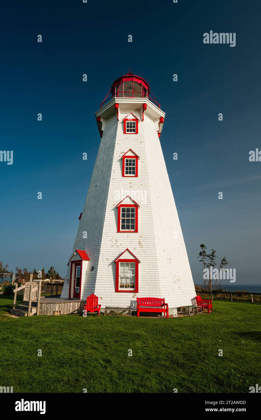 Panmure Head Lighthouse   Panmure Island, Prince Edward Island, CAN Stock Photo