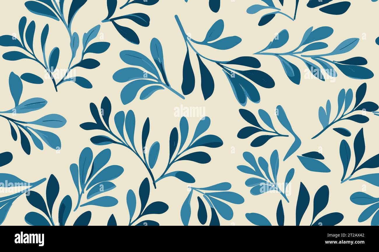 Floral pattern made from abstract organic leaf shapes. Seamless modern pattern Stock Vector