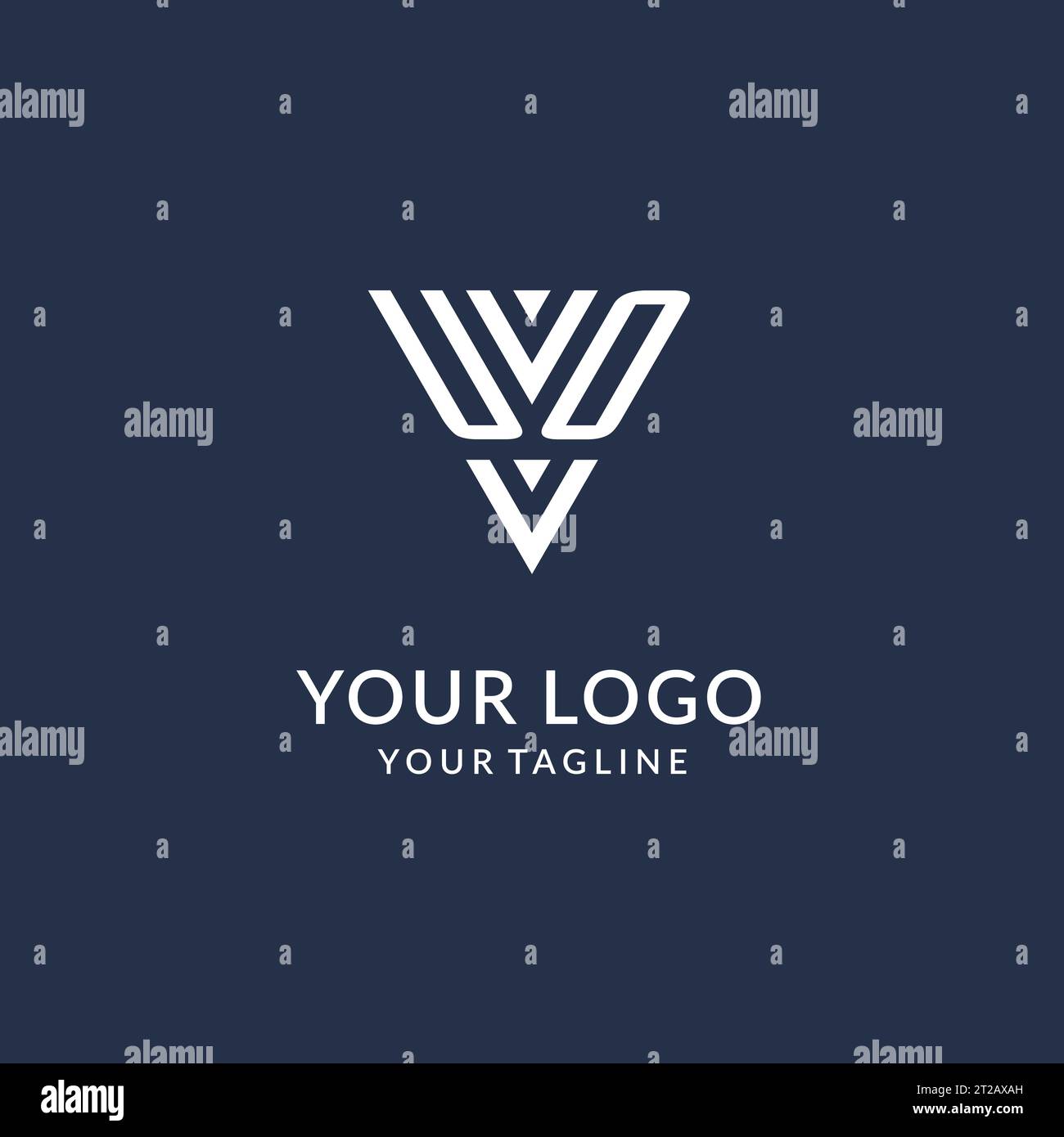 UO triangle monogram logo design ideas, creative initial letter logo with triangular shape logo vector Stock Vector
