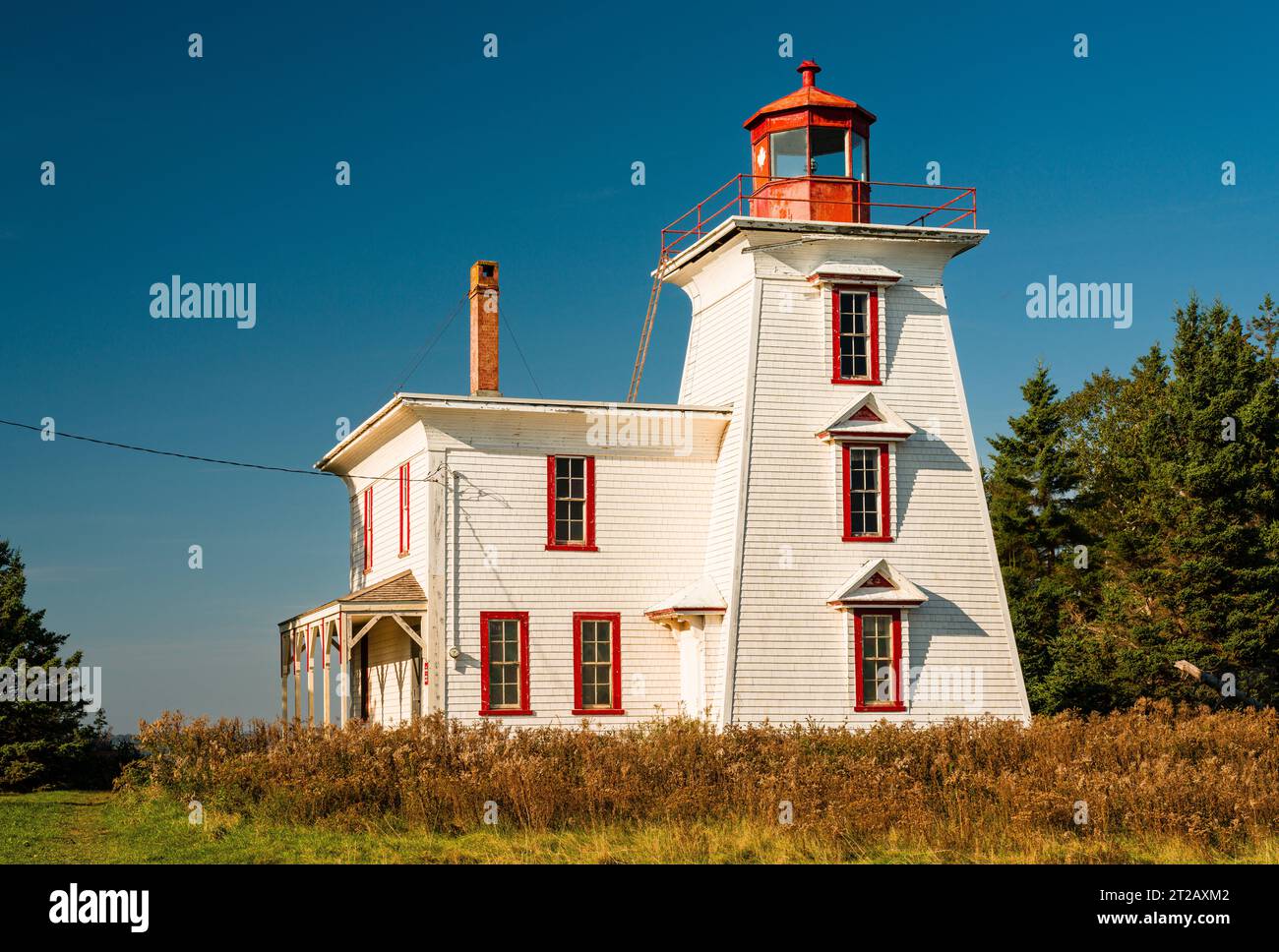 Blockhouse Point Light Rocky Point, Prince Edward Island, CAN Stock