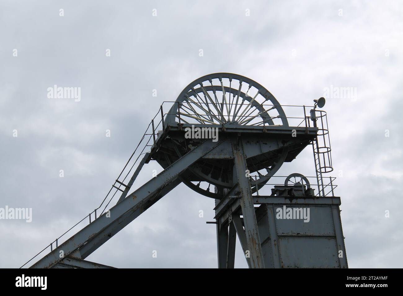 The Top of the Headstocks of a Disused Coal Mine. Stock Photo