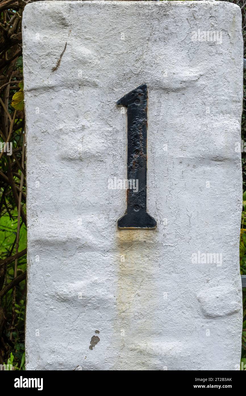 House number 1 Stock Photo