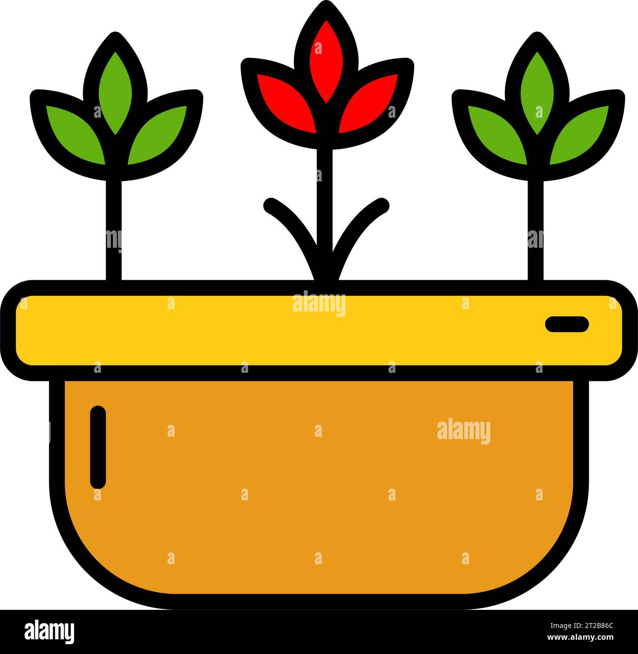 Seed plant pot icon. Seed plant pot vector icon for web design isolated ...