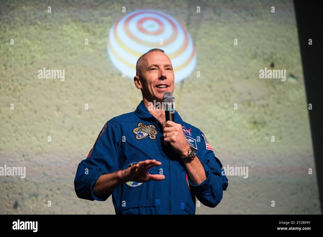 Earth Information Center Student Engagement Event. Former astronaut Drew Feustel provides remarks during the Earth Information Center Student Engagement event at the Mary W. Jackson NASA Headquarters building, Friday, Sept. 29, 2023, in Washington. Stock Photo