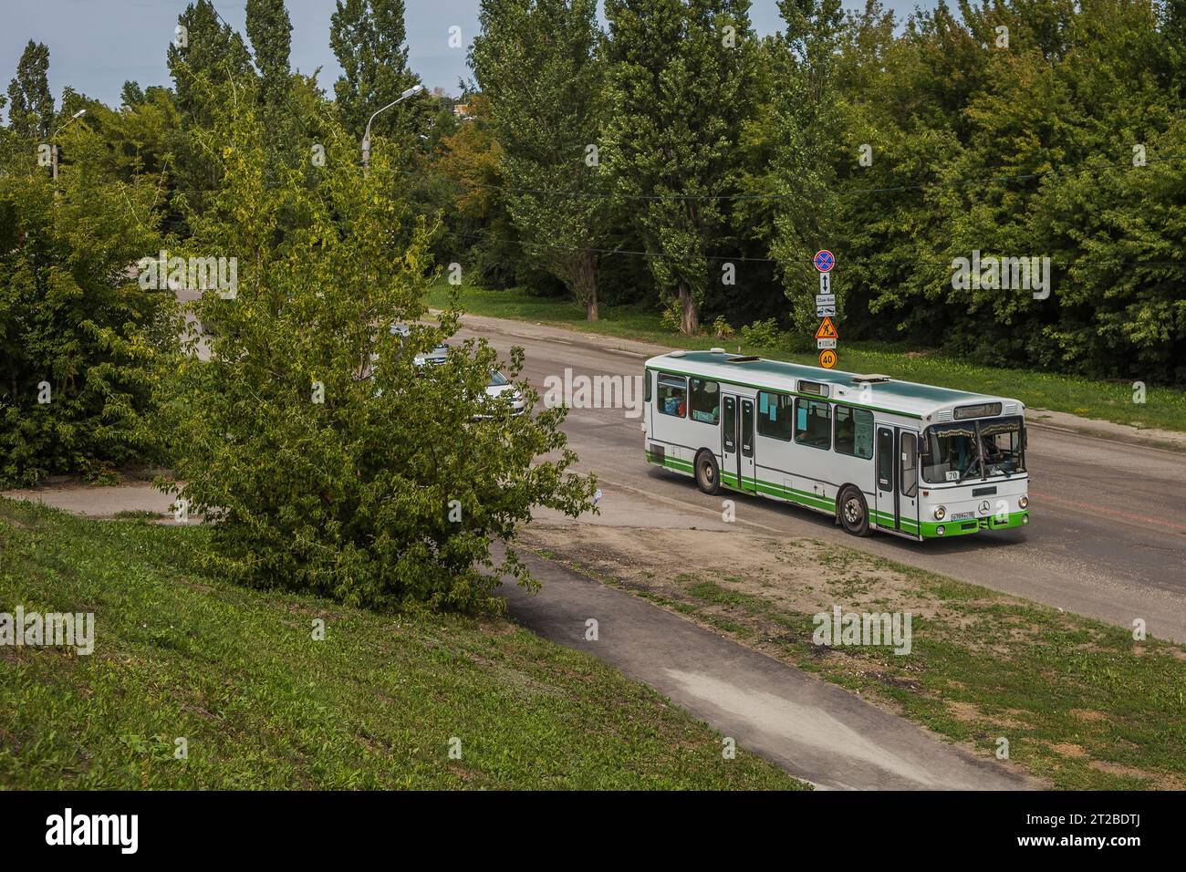 24.07.2019. Russia, Penza. Mercedes O305 on urban route. Stock Photo