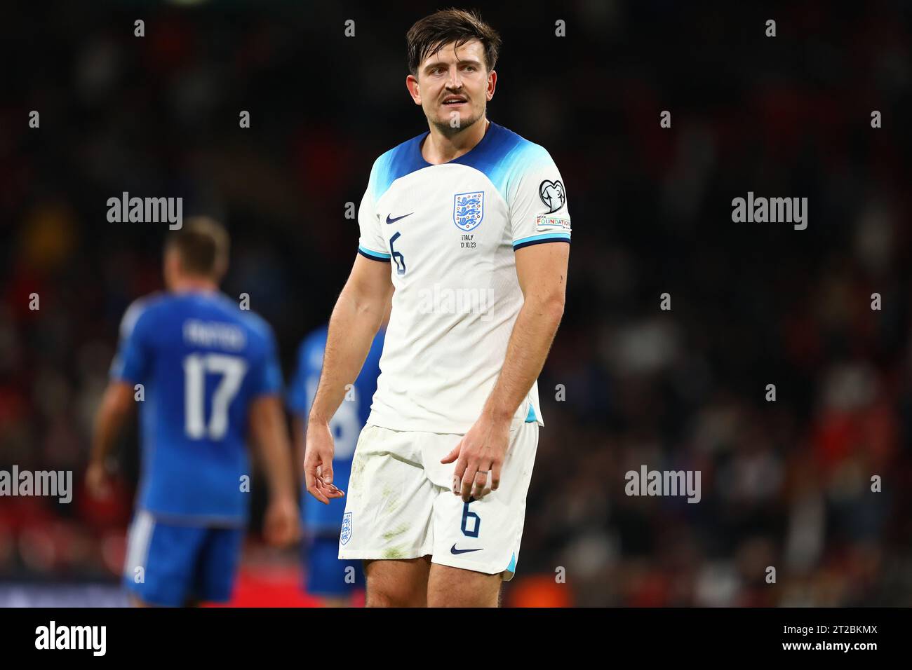 Harry Maguire of England - England v Italy, UEFA EURO 2024 Qualifier Group C, Wembley Stadium, London, UK - 17th October 2023. Stock Photo