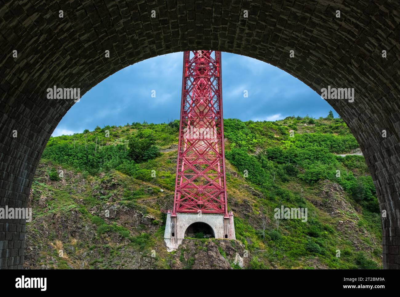 Garabit Viaduct, A Red Railway Arch Bridge Constructed By Gustave ...