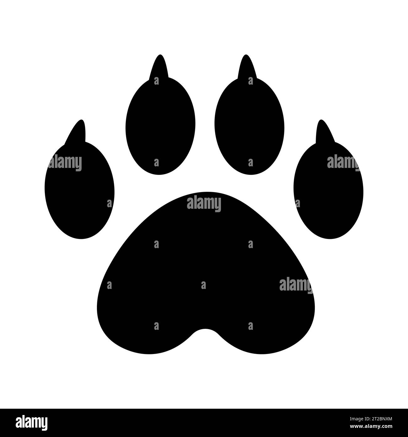 Paw animal icon. Vector illustration isolated on white background Stock ...