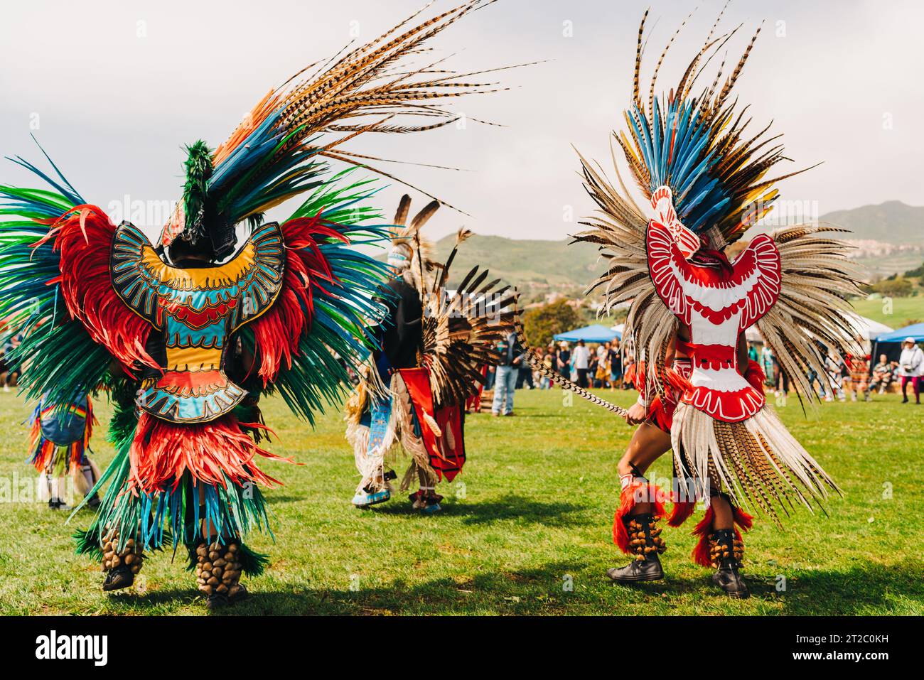 Malibu, California, USA - April 2, 2023. Chumash Day Pow Wow and Inter-tribal Gathering. The Malibu Bluffs Park is celebrating 23 years of hosting the Stock Photo