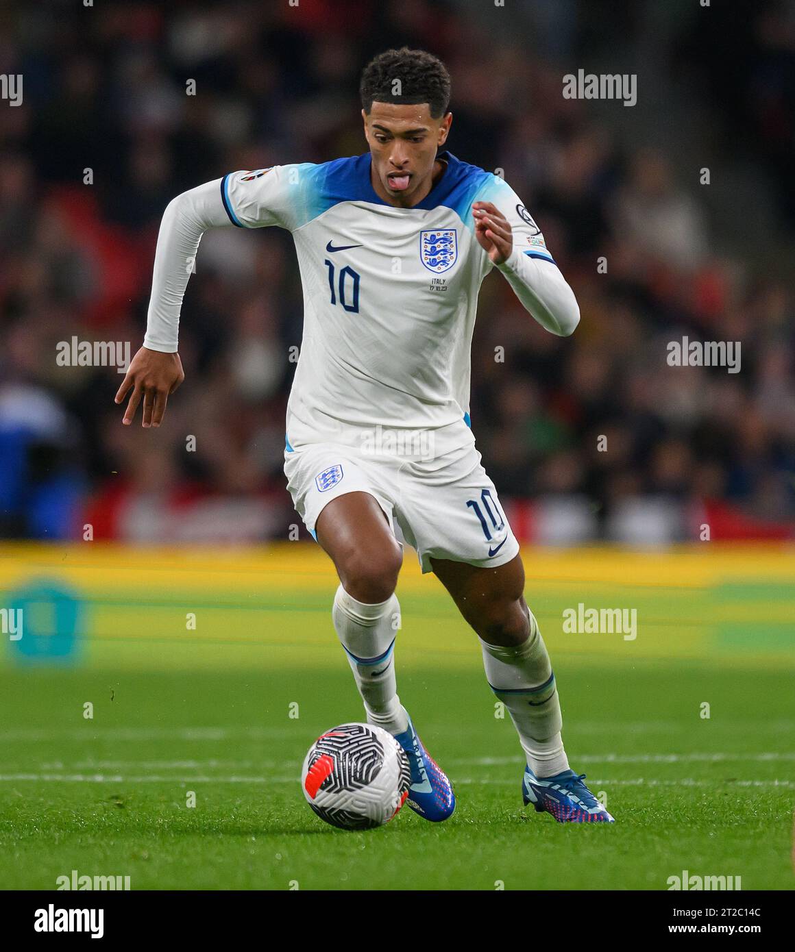 London, UK. 17th Oct, 2023. 17 Oct 2023 - England v Italy - Euro 2024 Qualifier - Wembley Stadium.  England's Jude Bellingham Picture : Mark Pain / Alamy Live News Stock Photo