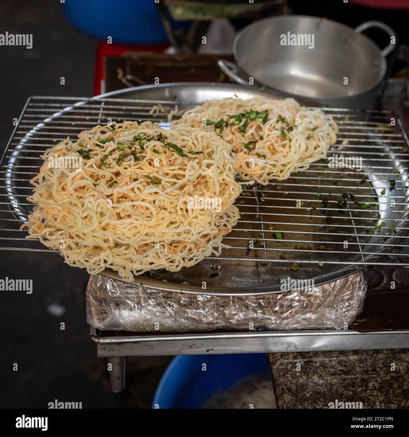 Making Rice Cake, Mekong Delta, Vietnam Stock Photo