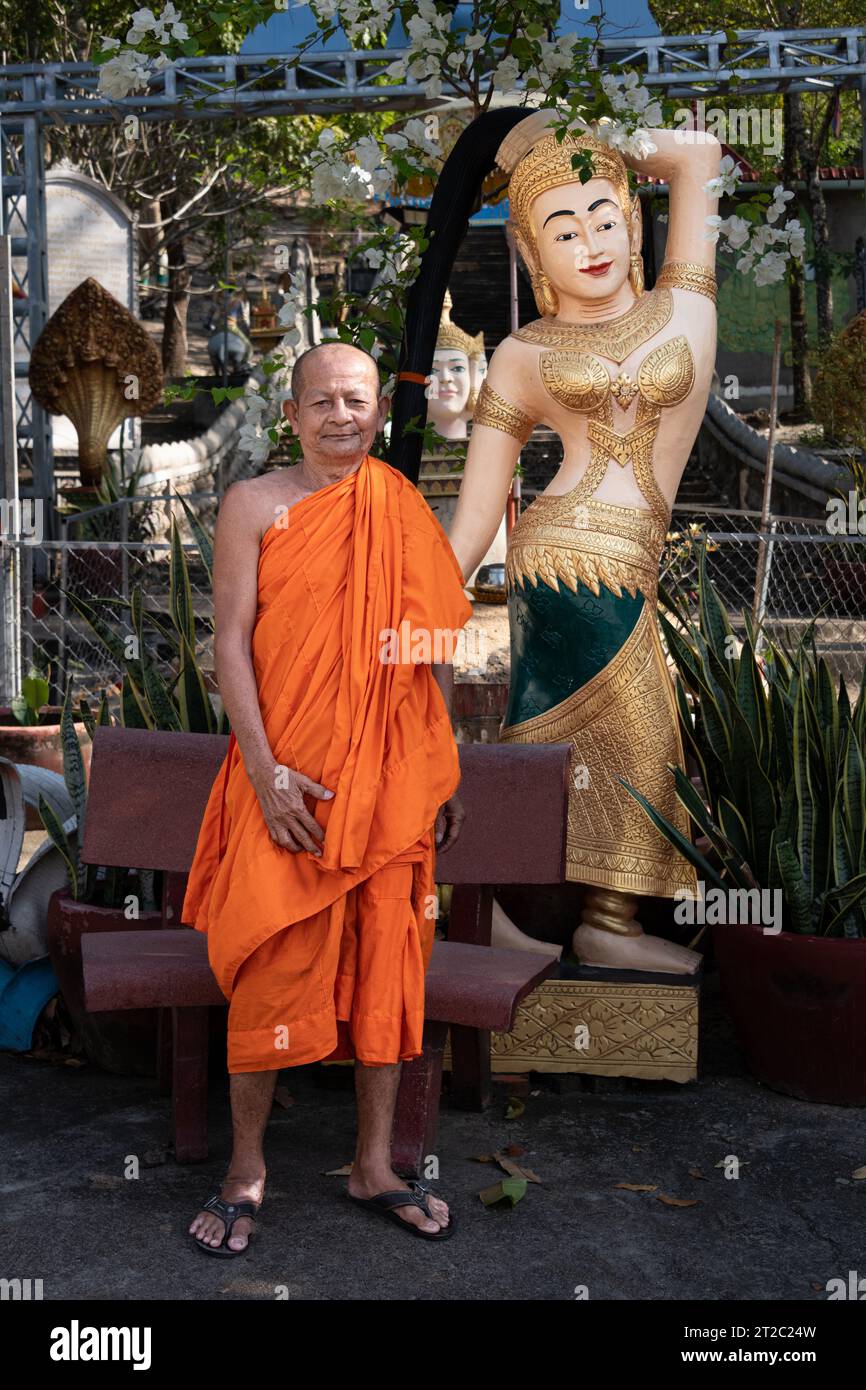 Multifatih Monk at Wat Phnom Preah Theat, Multifaith Centre, Cambodia Stock Photo ...