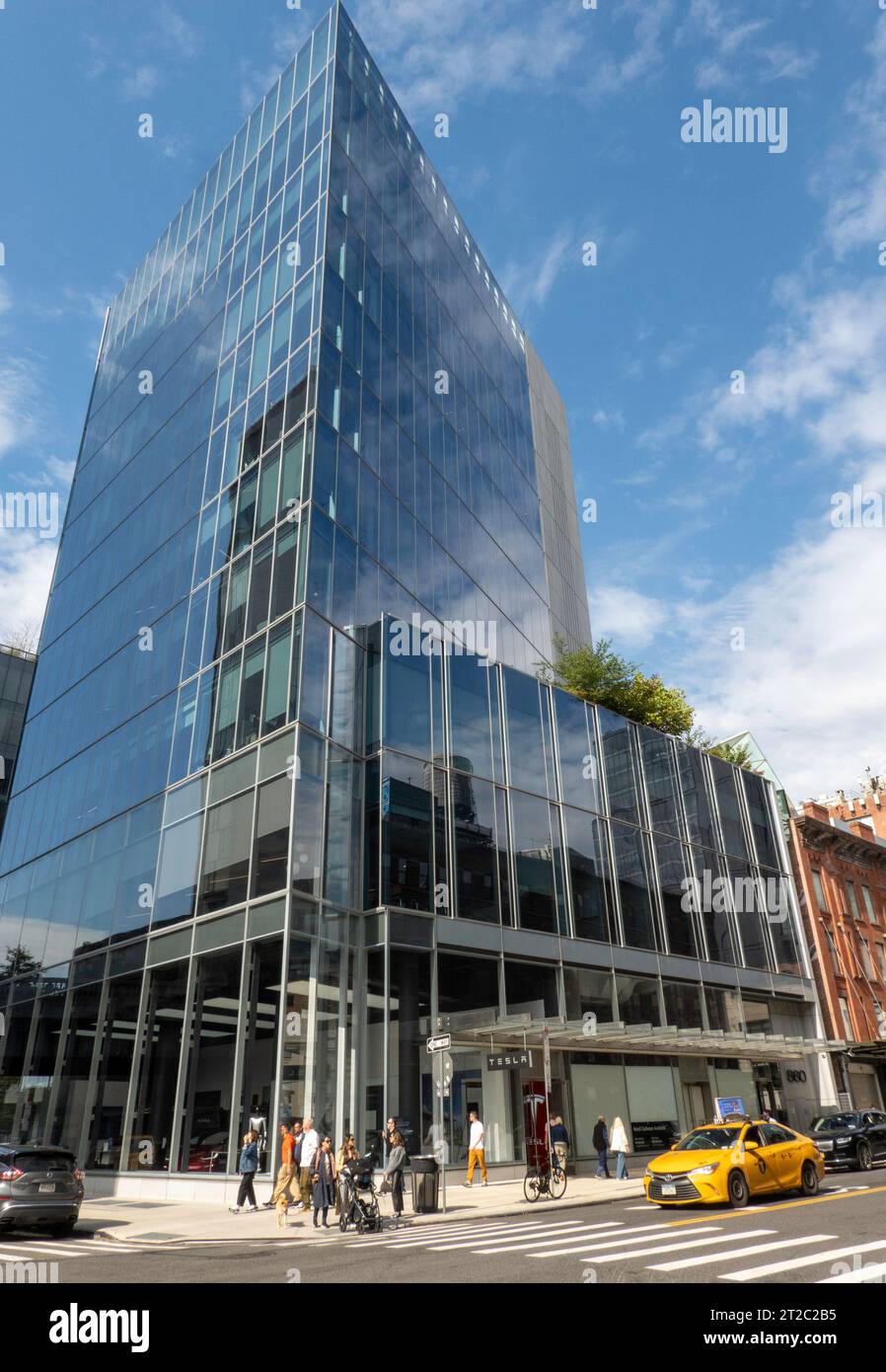 The Tesla building is located at 860 Washington St. in the meatpacking