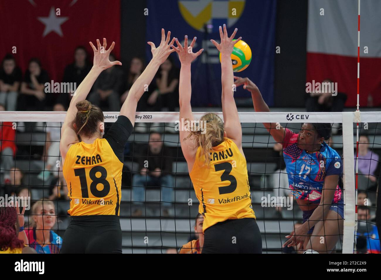 ISTANBUL, TURKIYE - MARCH 15, 2023: Zehra Gunes and Cansu Ozbay in ...