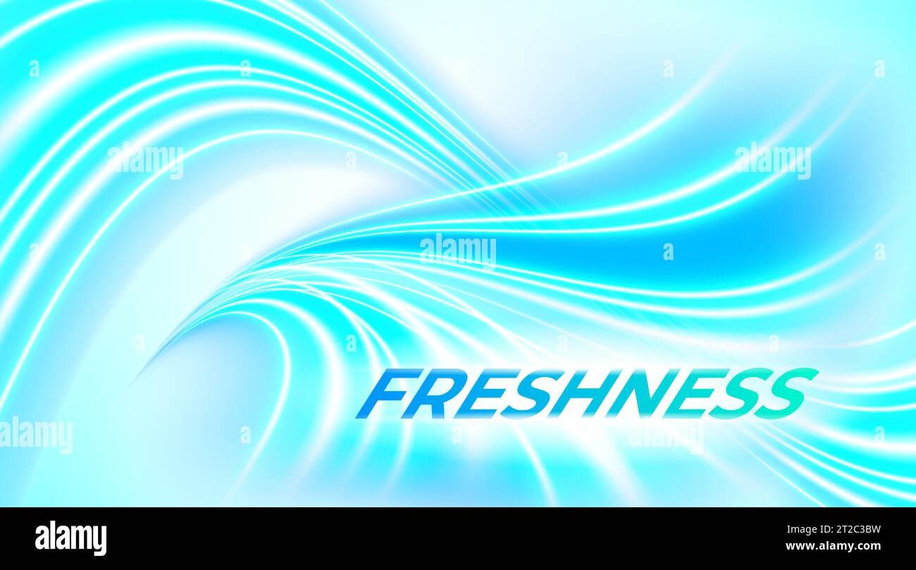 Blue waves. Power wash and clean Laundry detergent. Banner for packaging and advertising. Vector