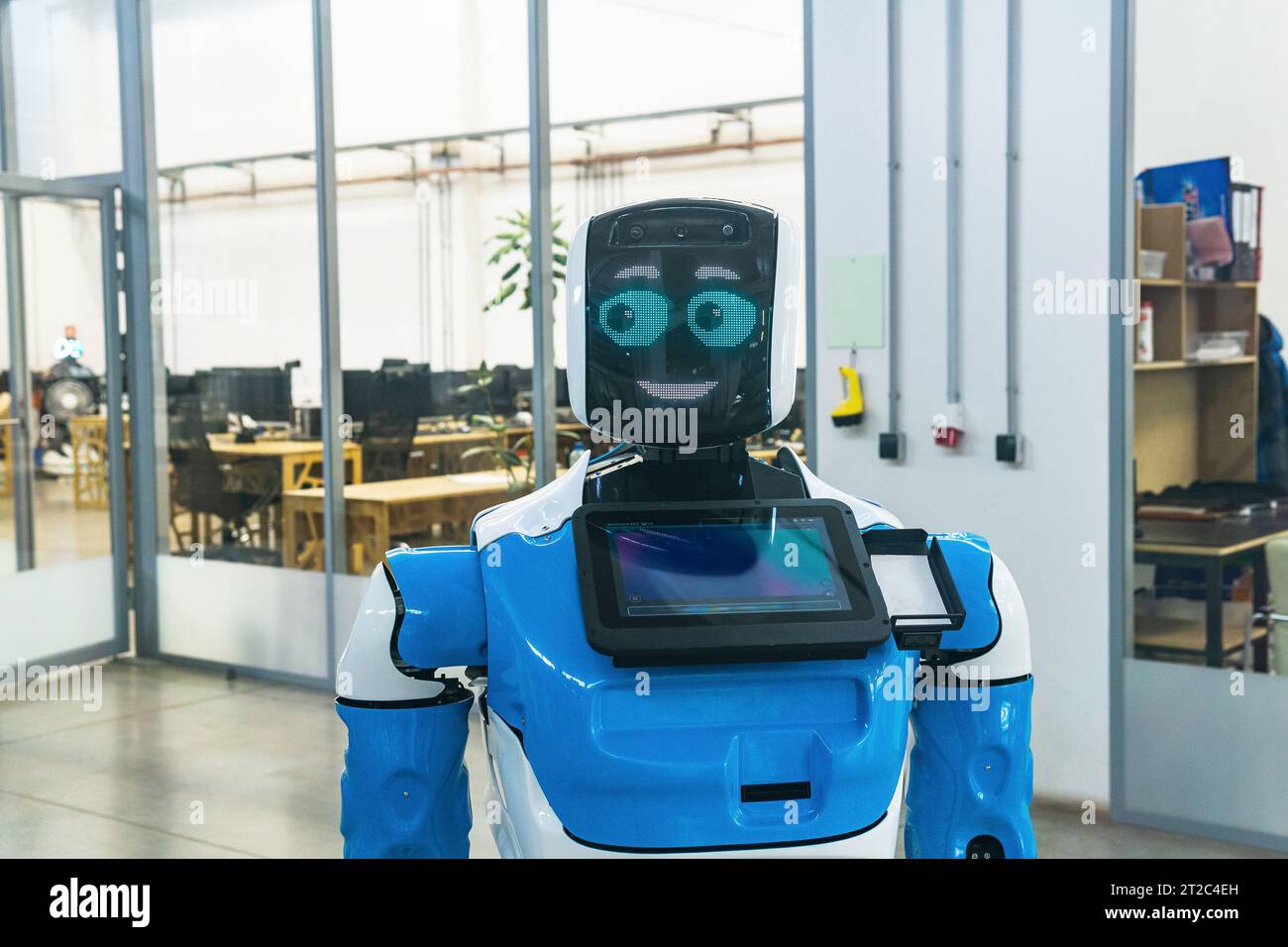 Perm, Russia - July 13, 2023: humanoid robot with a friendly face in ...