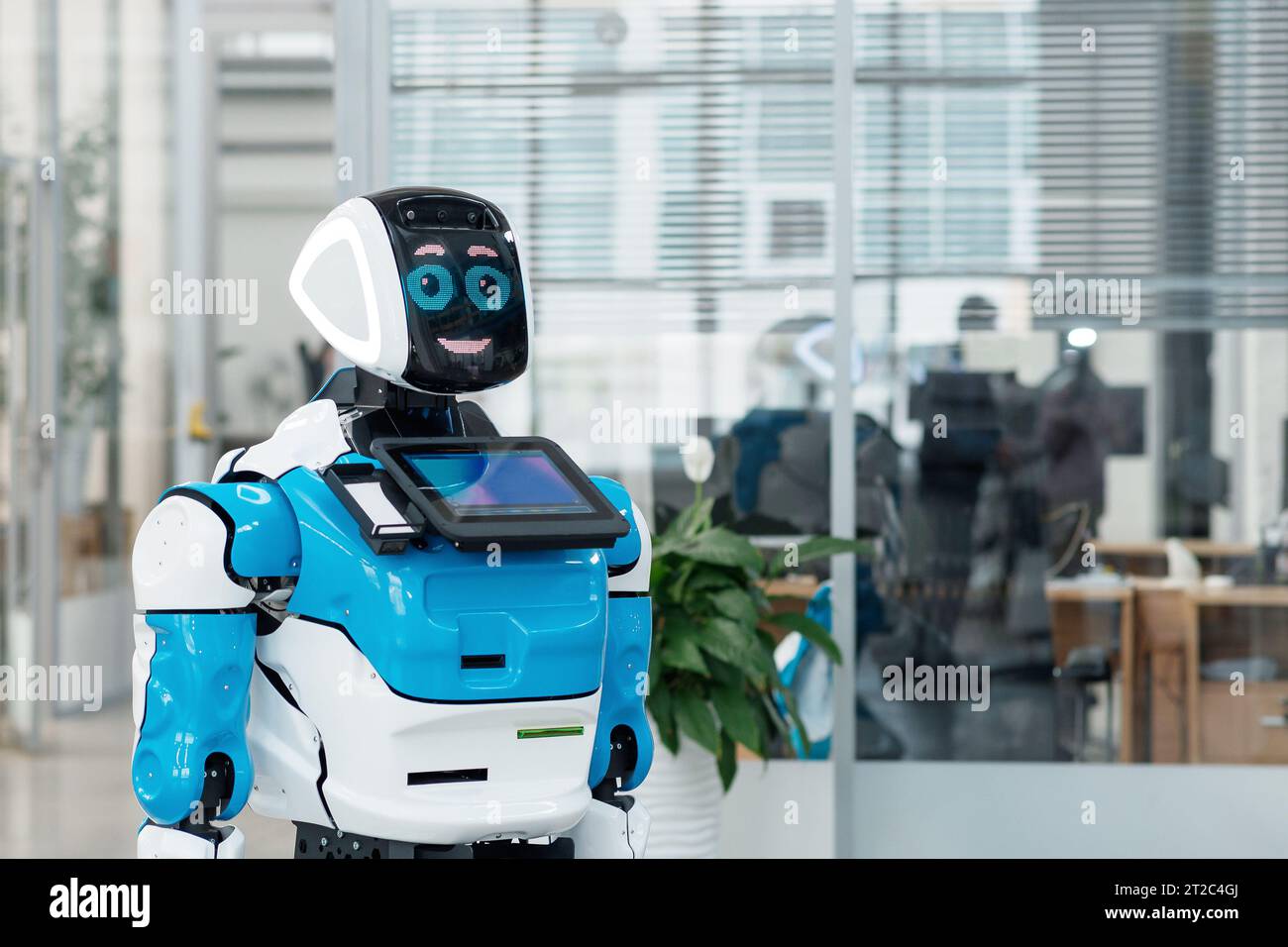 Perm, Russia - July 13, 2023: humanoid robot with a friendly face in ...