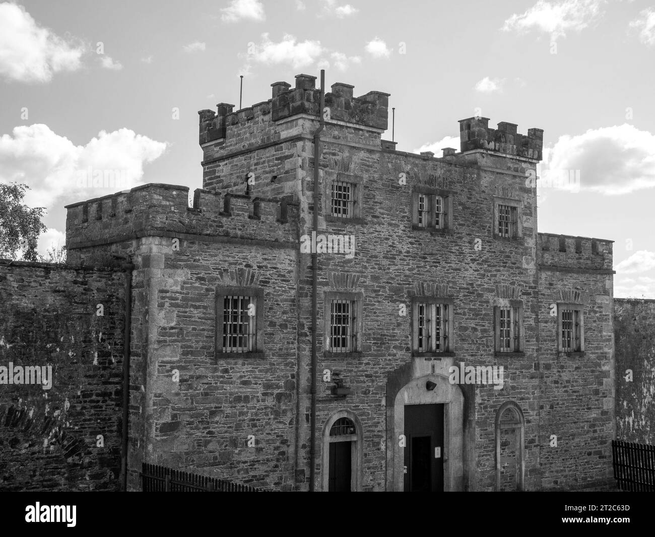 Old celtic castle with towers, Cork City Gaol prison in Ireland