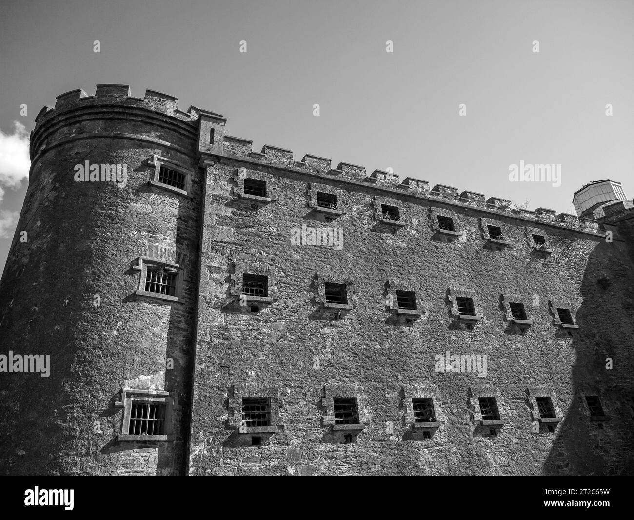 Old celtic castle with towers, Cork City Gaol prison in Ireland