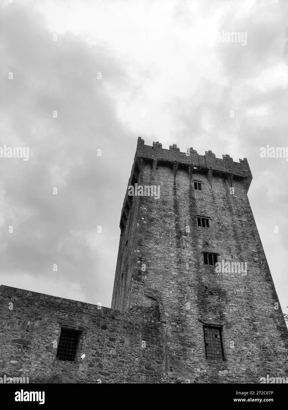 Old celtic house wall, Blarney castle in Ireland, old ancient celtic
