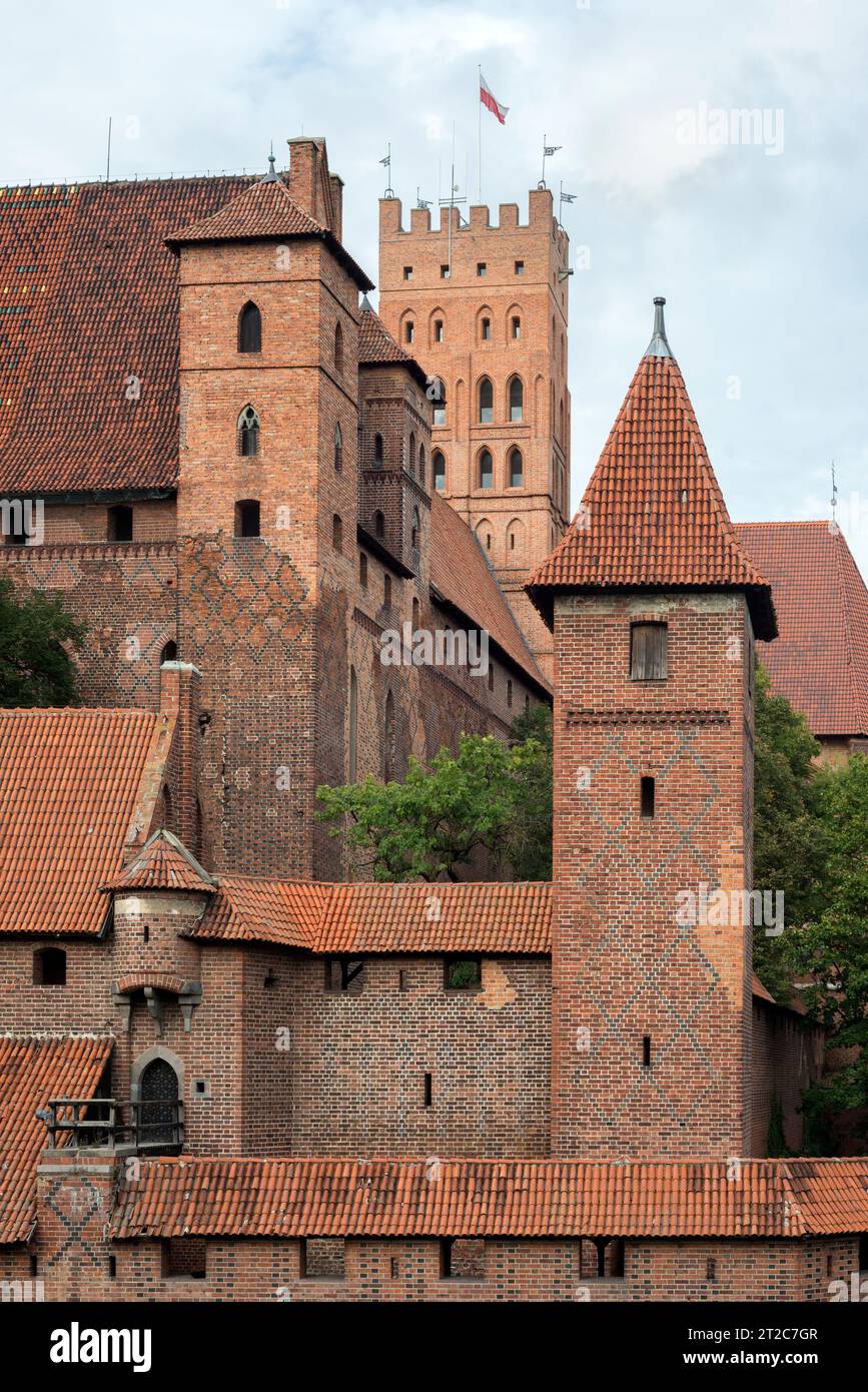 Malbork Castle medieval building and UNESCO heritage site in Malbork, Poland, Europe, EU Stock Photo