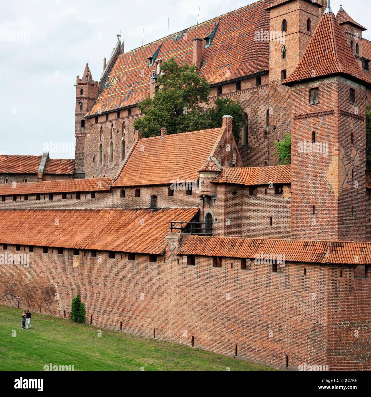 The 13th Century Teutonic Malbork Castle medieval building and UNESCO heritage site in Malbork, Poland, Europe, EU Stock Photo