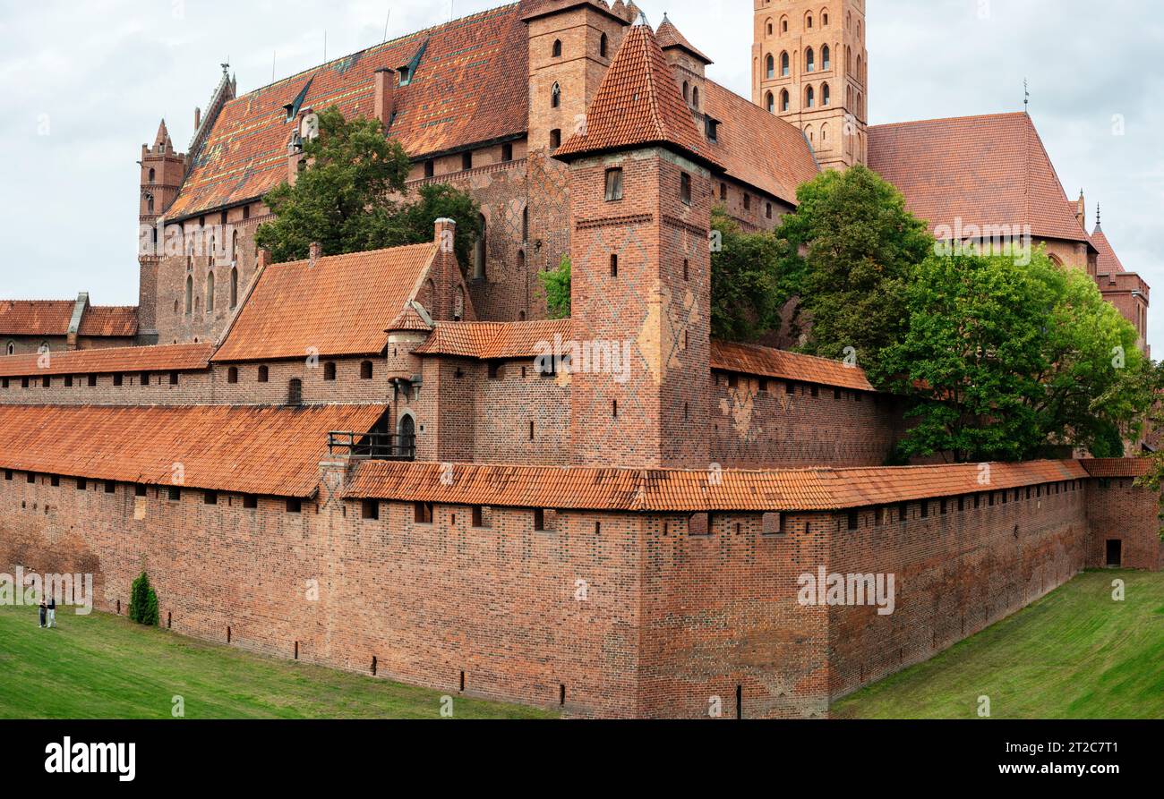 Malbork Castle medieval building and UNESCO heritage site in Malbork, Poland, Europe, EU Stock Photo
