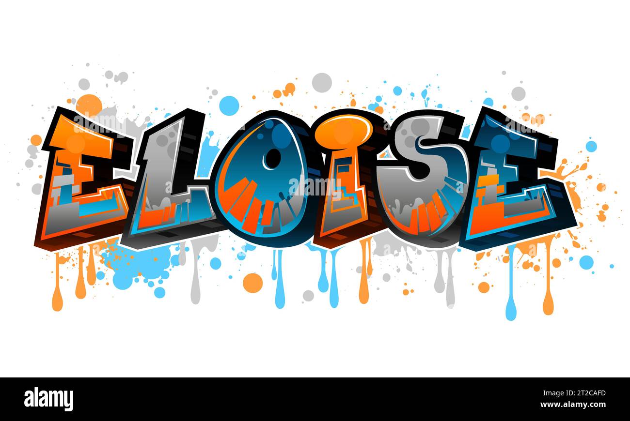 Eloise - Graffiti Styled Urban Street Stock Vector