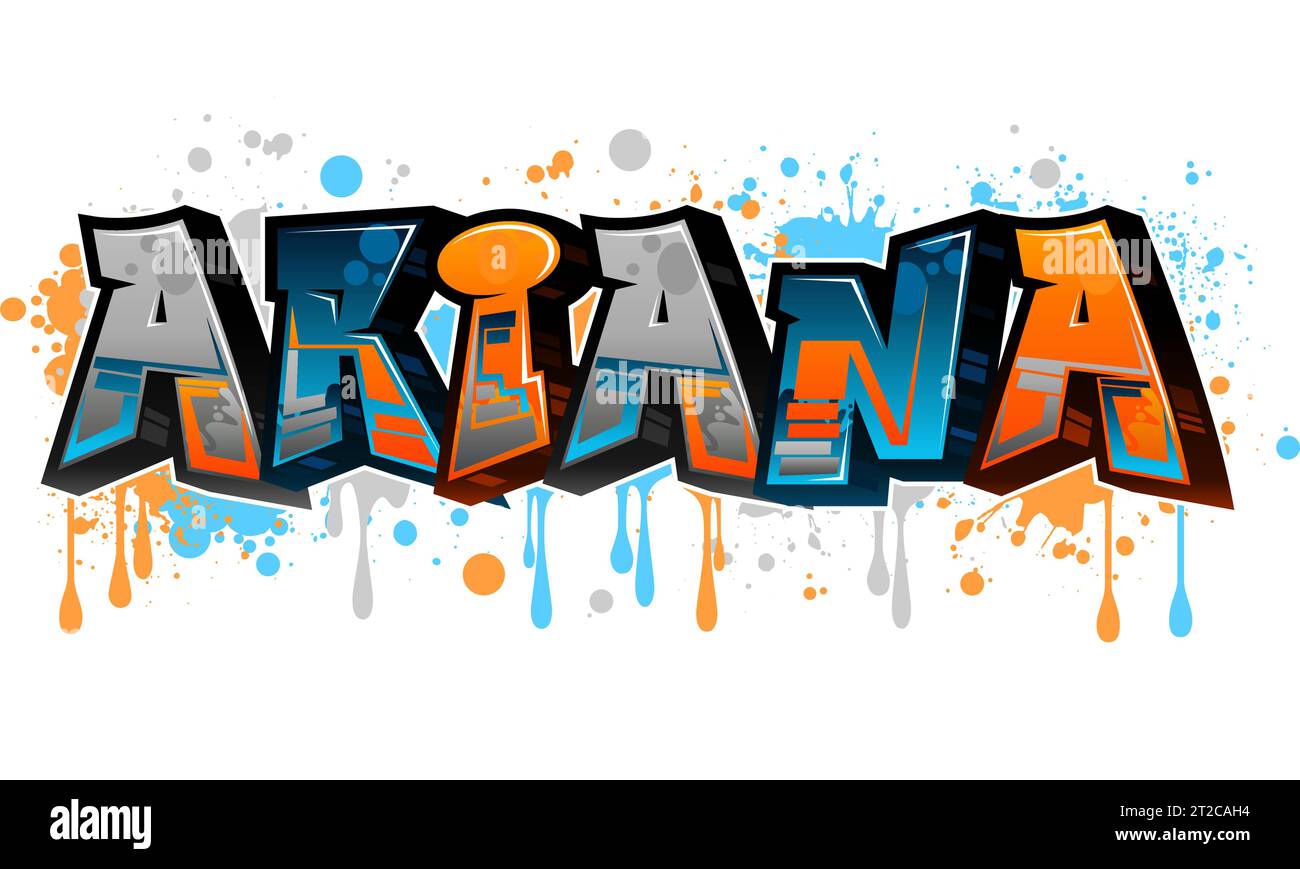 Ariana - Graffiti Styled Urban Street Stock Vector