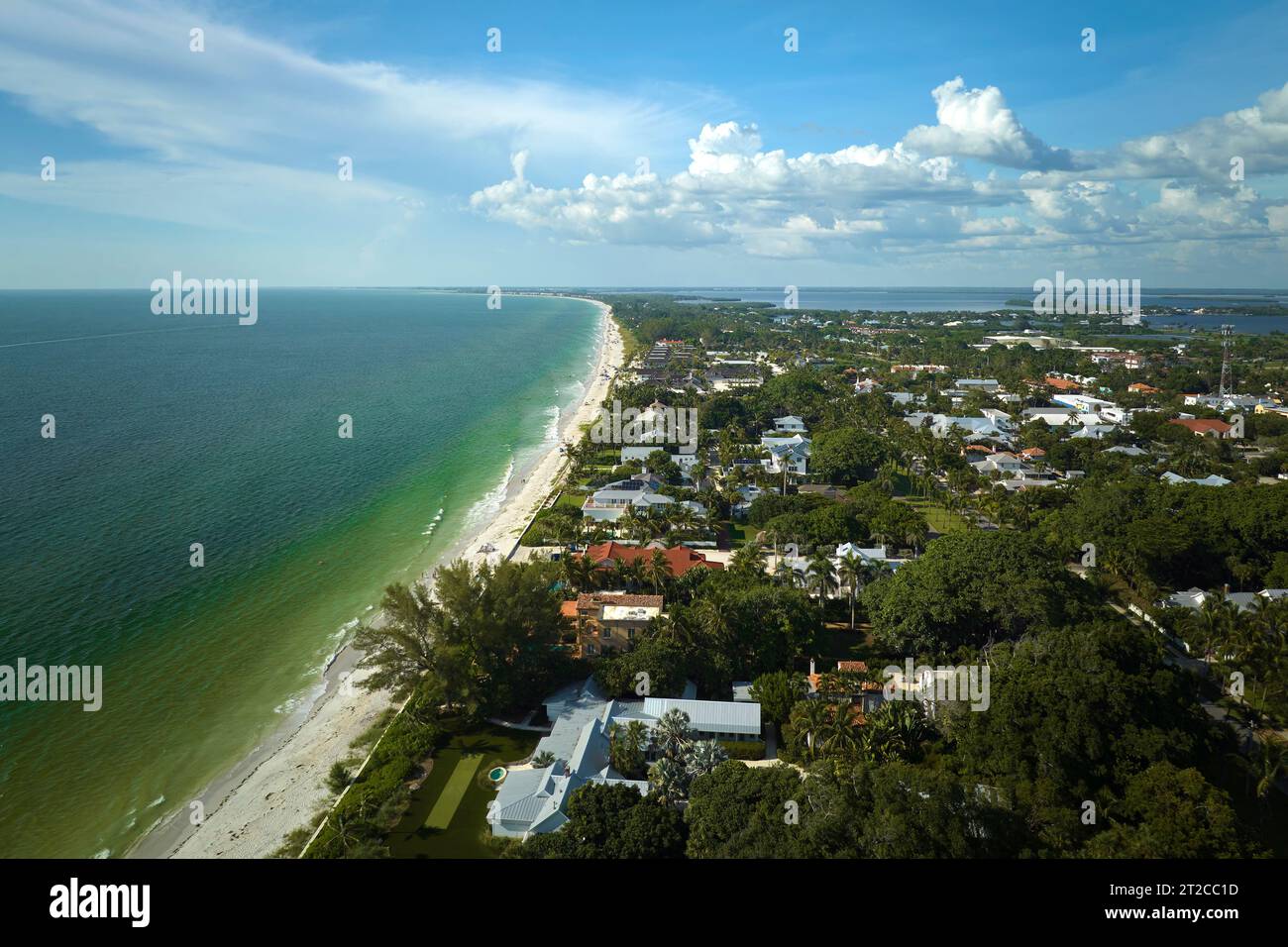 Rich neighborhood with expensive vacation homes in Boca Grande, small