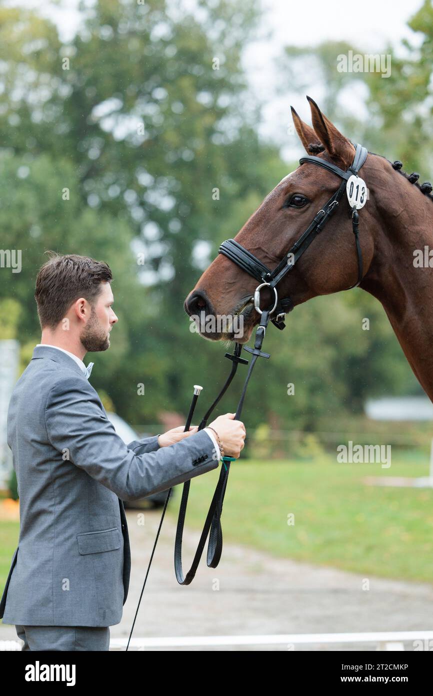 Cyril GAVRILOVIC of Belgium with Gatine De L'Aubree during the first