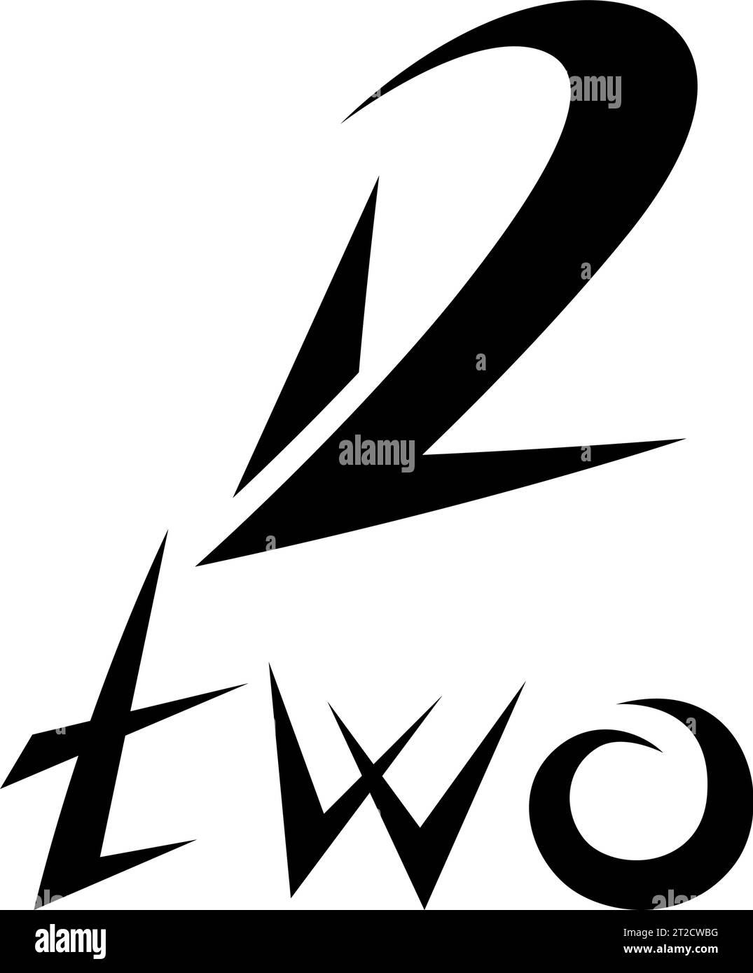 Black Symbol for Number 2 on a White Background Icon 6 Stock Vector Black Symbol for Number 2 on a White Background Icon 6 Stock Vector