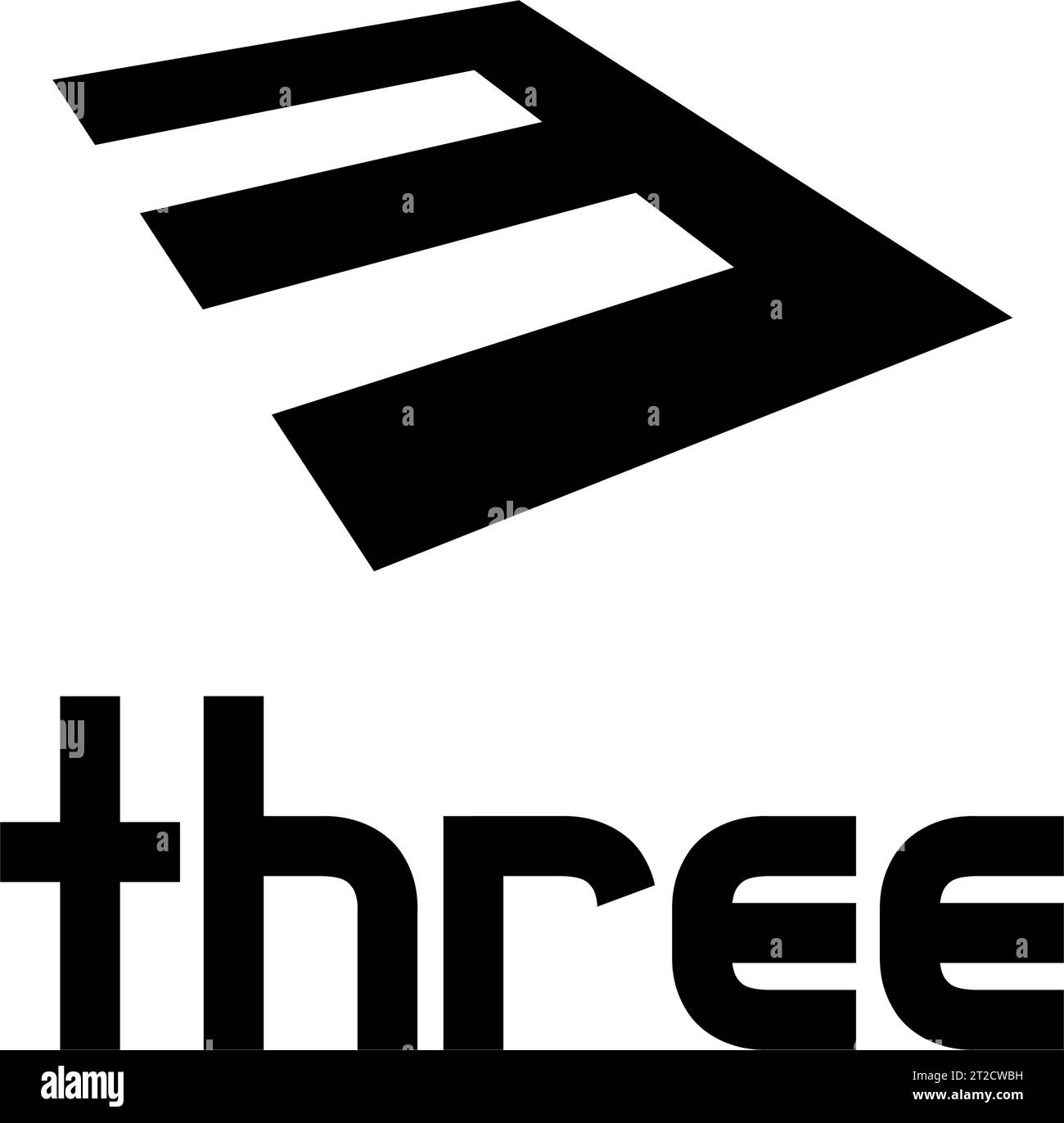 Black Symbol for Number 3 on a White Background - Icon 4 Stock Vector ...