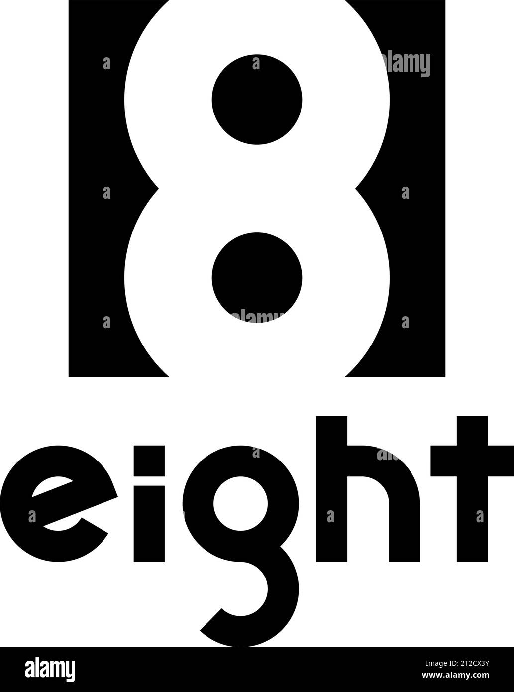 Black Symbol for Number 8 on a White Background - Icon 1 Stock Vector ...