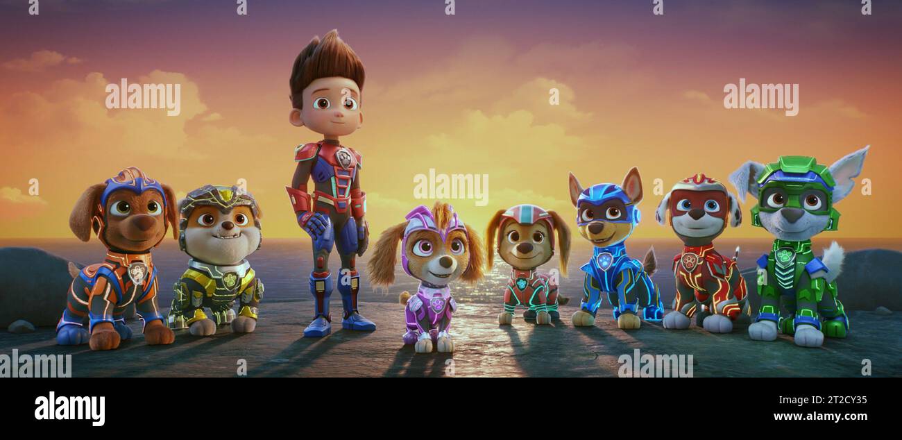 PAW PATROL: THE MOVIE, US character poster, Zuma (voice: Shayle Simons),  2021. © Paramount Pictures / Courtesy Everett Collection Stock Photo - Alamy