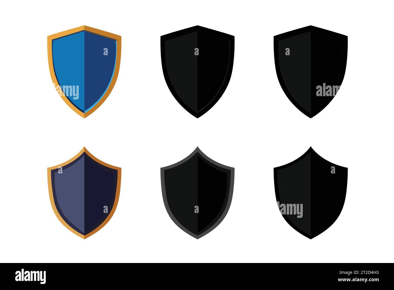 vector large collection of shield icons and symbols Stock Vector Image