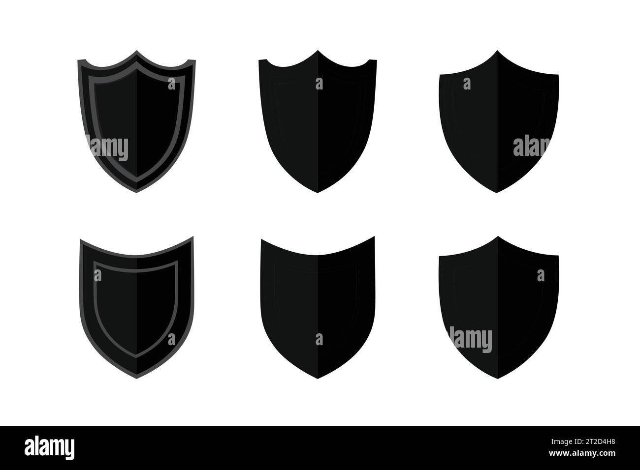 vector large collection of shield icons and symbols Stock Vector Image