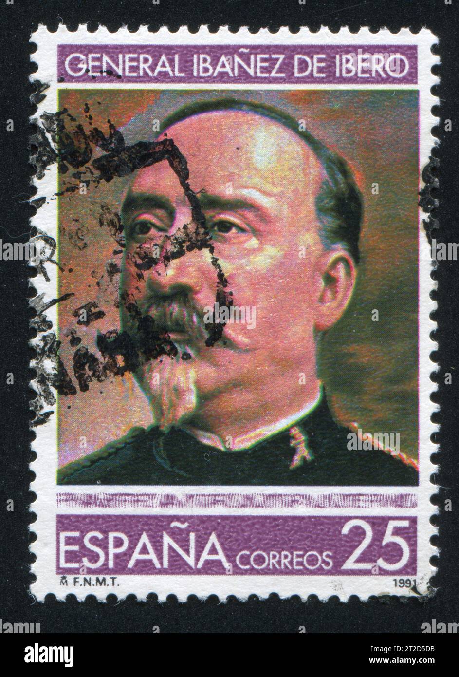 SPAIN CIRCA 1991 stamp printed by Spain, shows Carlos Ibanez de