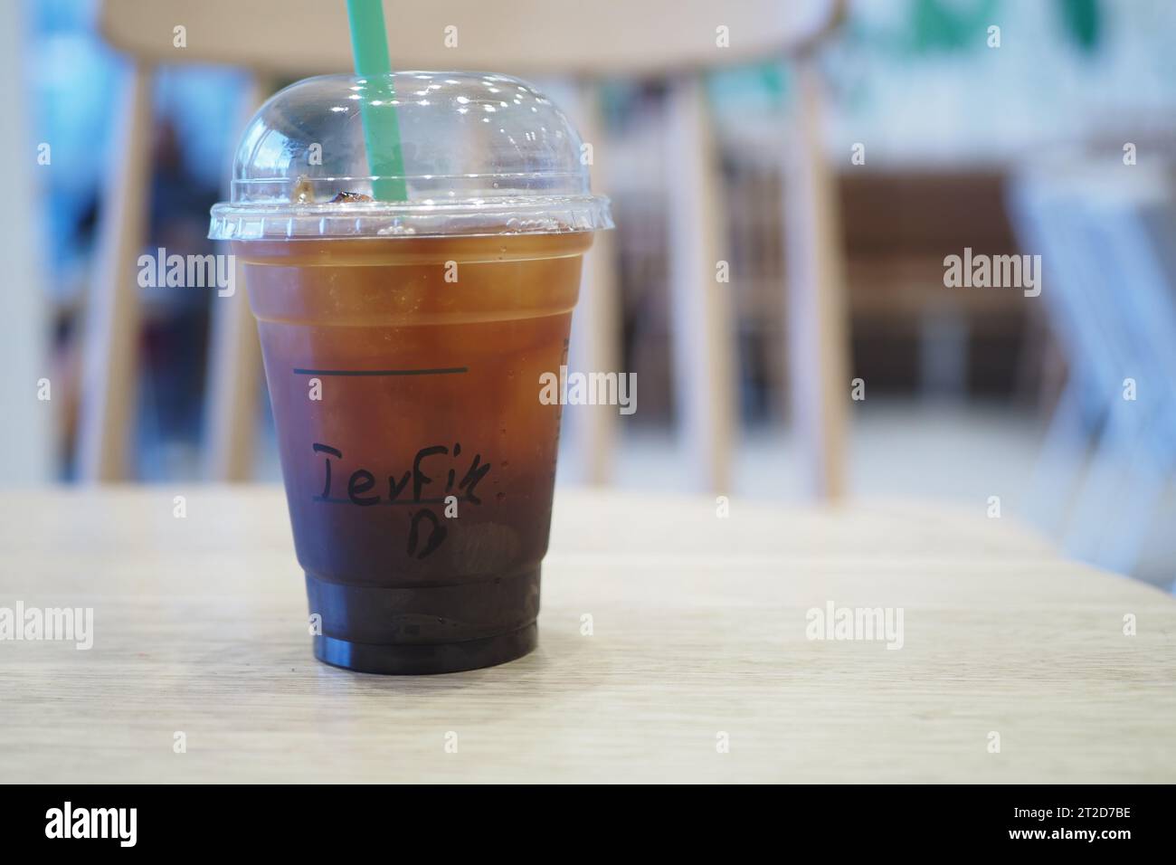 Iced americano in plastic container hi-res stock photography and images ...