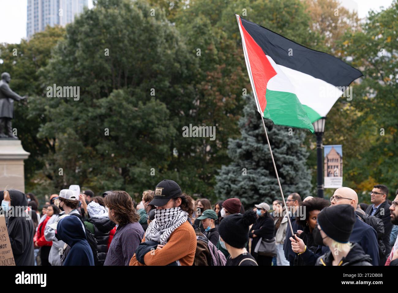 Toronto Canada 18 October 2023 With Placards Held High And Hopes Toronto Canada 18 October 2023 With Placards Held High And Hopes